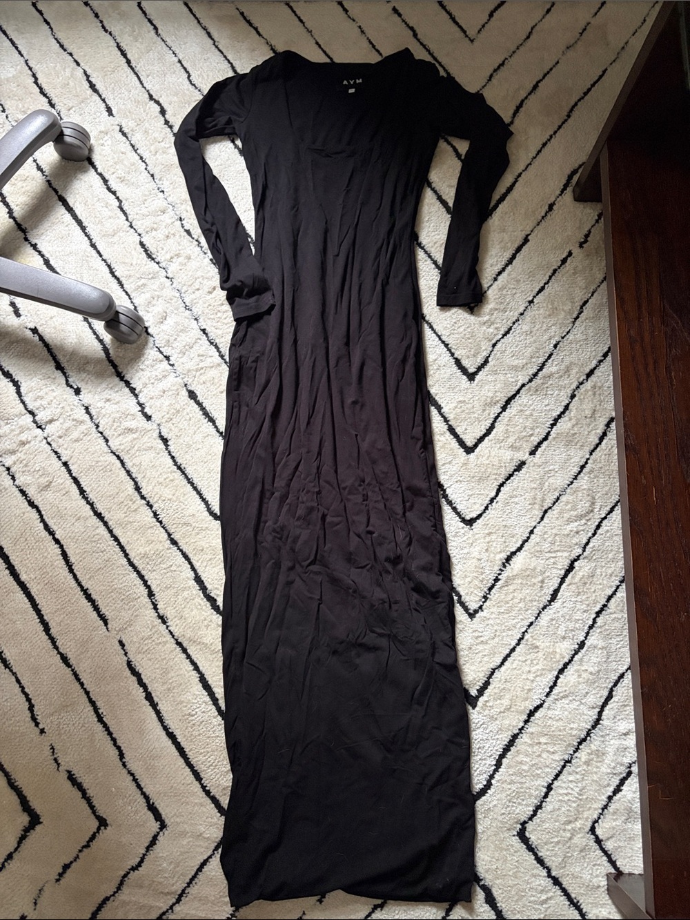 Black Long Sleeve Maxi Dress